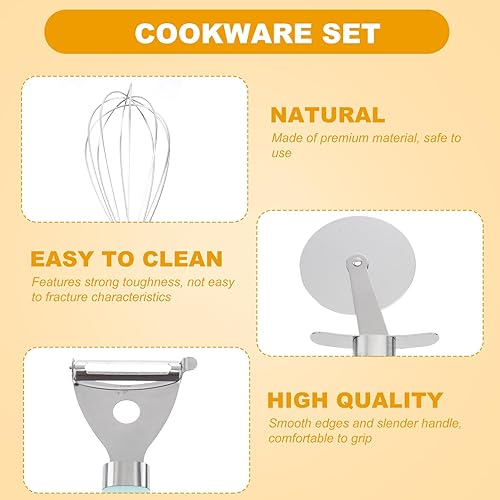 Miniatura 8 de Toyvian Plastic Handle Kitchen Utensils Set Heat-resistant Cooking and Baking Gadgets with Smooth Edges for Safe and Comfortable Grip Essential