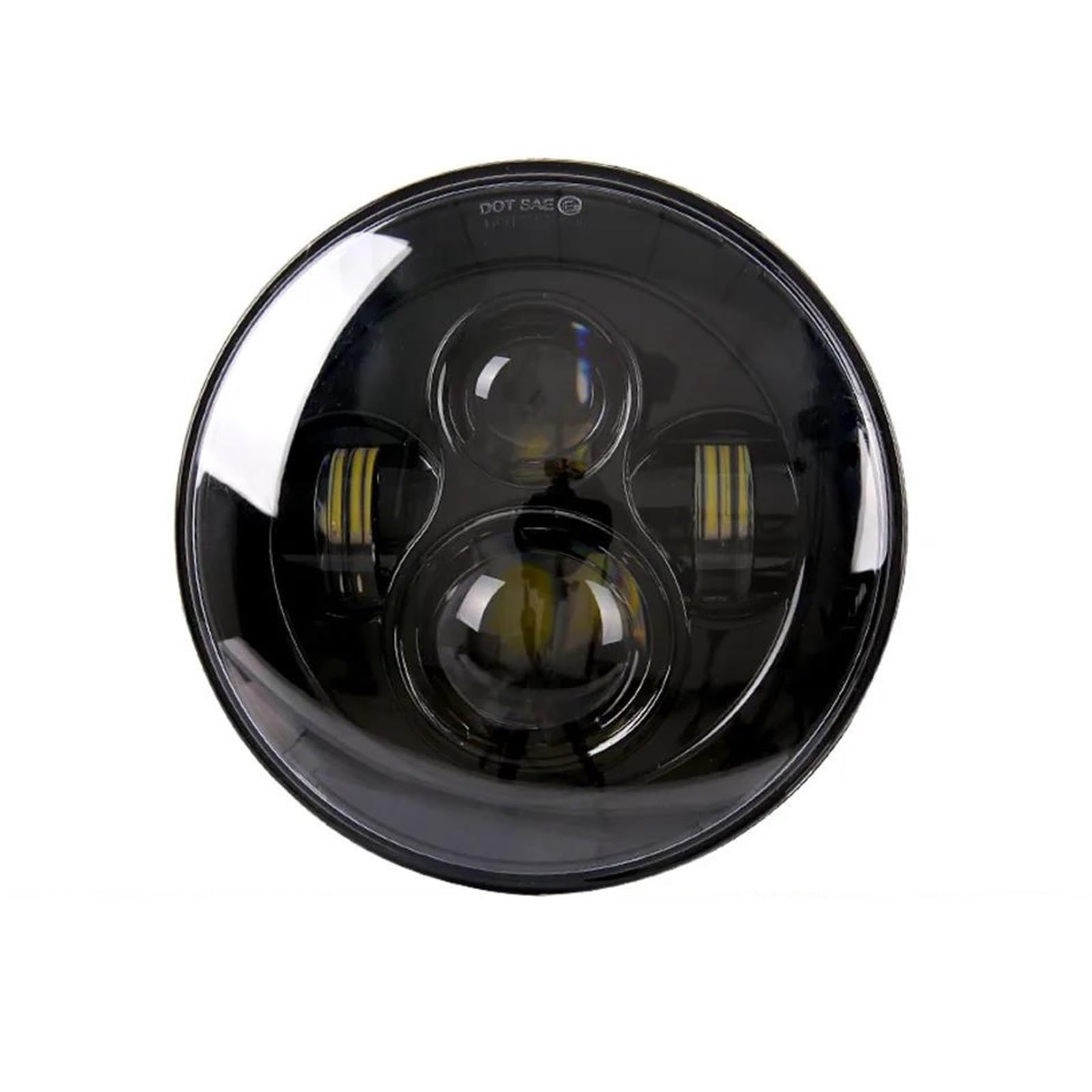 Faretti Moto Led Faro Anteriore A LED 7 Pollici Moto Per Kawasaki Per Vulcan VN 500 750 800 900 1600 1700 1500 Dal 1993-2008 Per Ducati Per Monster 1000 600 Faro LED rotondo(40W Headlight Black)