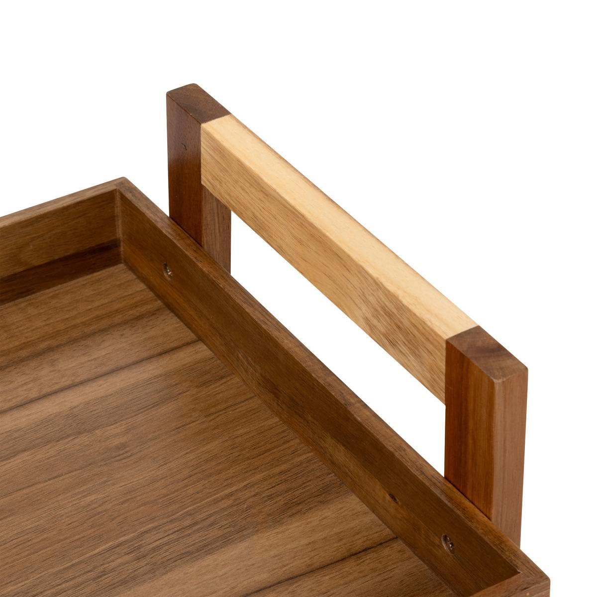 5Five - Carrito de servicio de madera de acacia marrón ACACIA - 40 x 30,5 x 84,5 cm - Carrito de almacenamiento para cocina, dormitorio y baño, ideal para organizar y optimizar