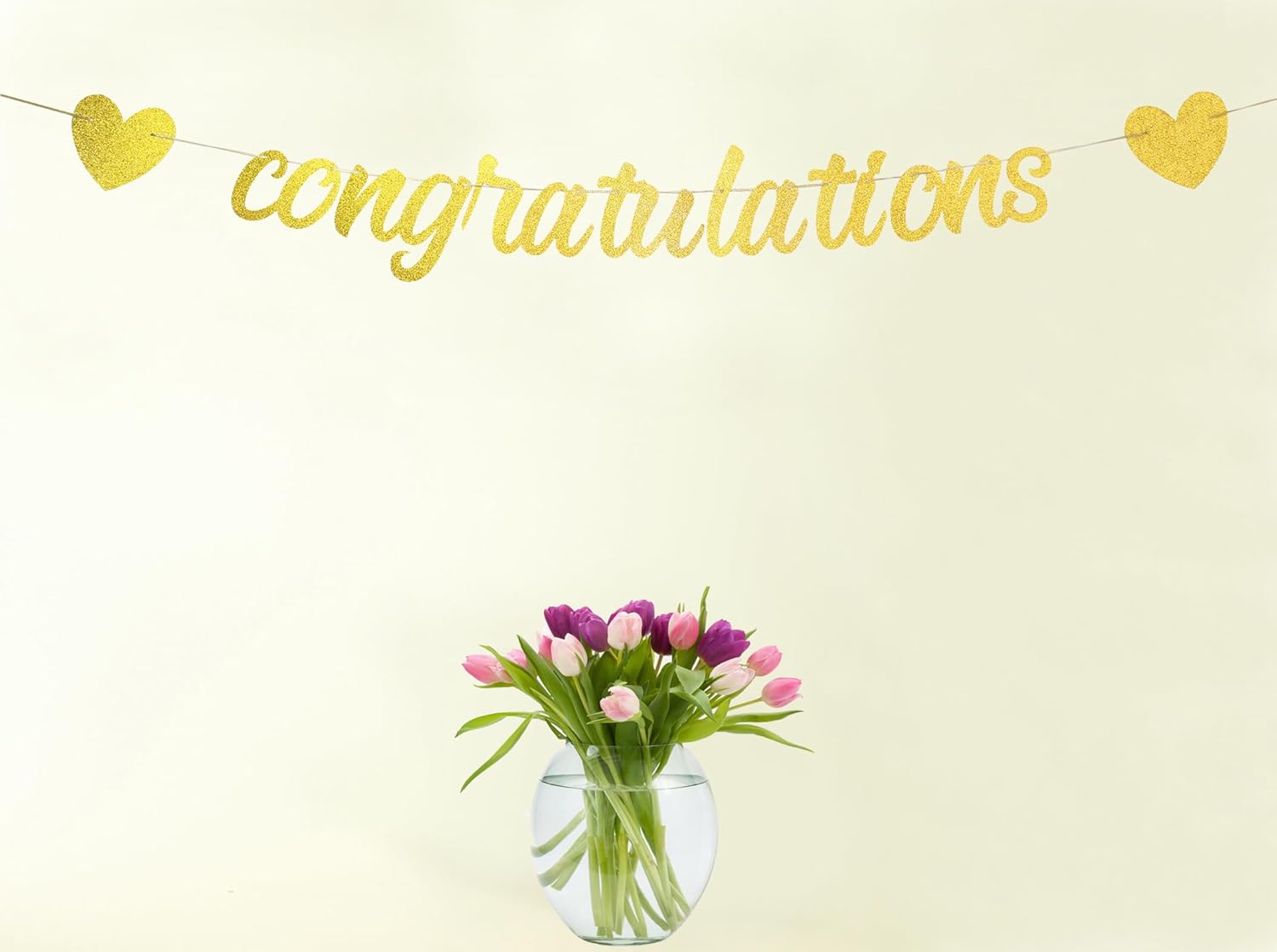 TUIC Gold Glitter Congratulations Graduation Banner - Perfect for College Graduation Party Decorati - Image 7