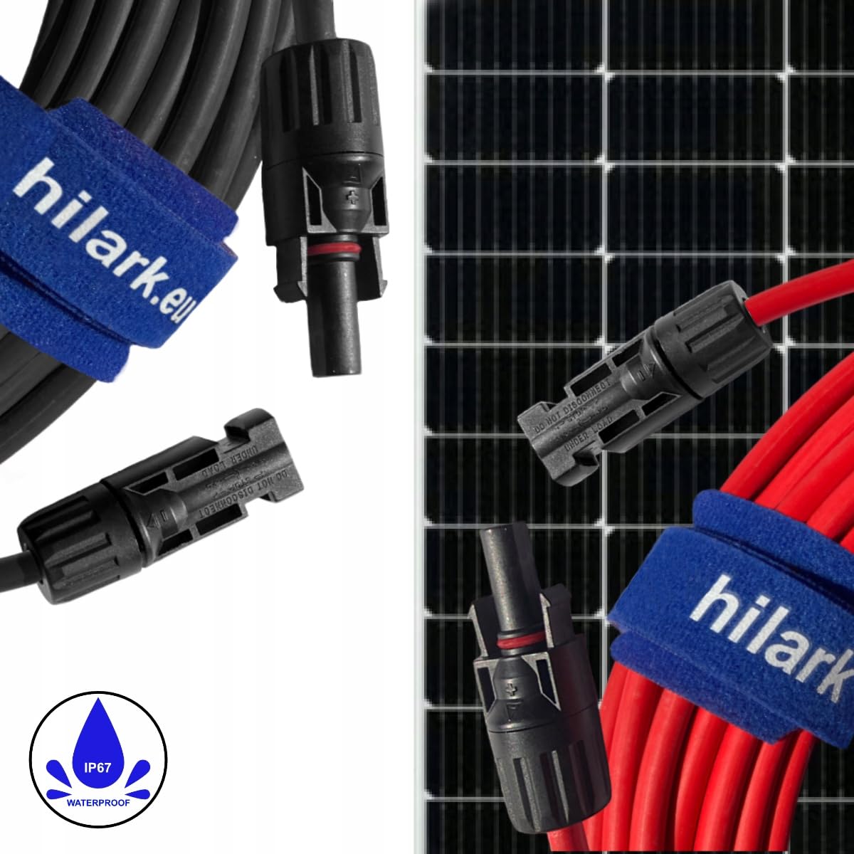 Hilark Cable Tech SOLARKABEL-Set Photovoltaik MC4 für Solarmodule 1x6mm 10m