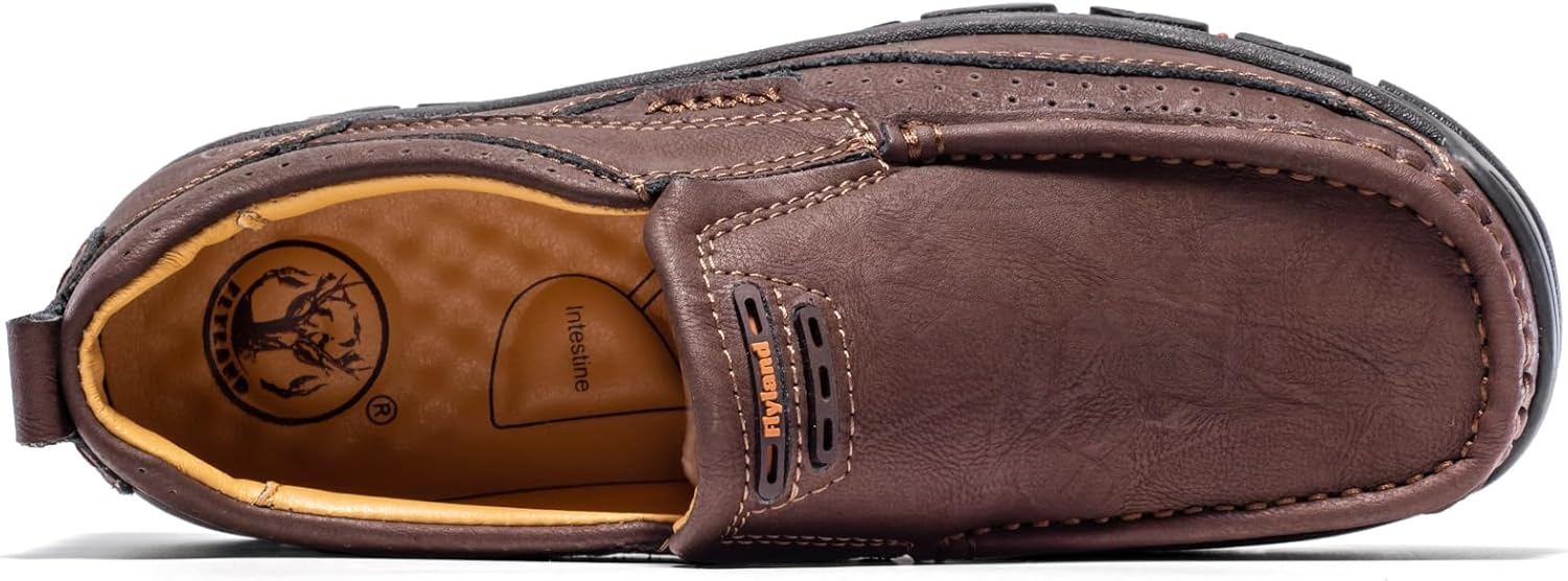 FLYLAND Basic 1.0 Men's Fashion Loafers Vintage Classical Leather Ankle Boots Handmade Chukka Boots Daily Casual Work Office Shoes Driving Shoes - Image 7