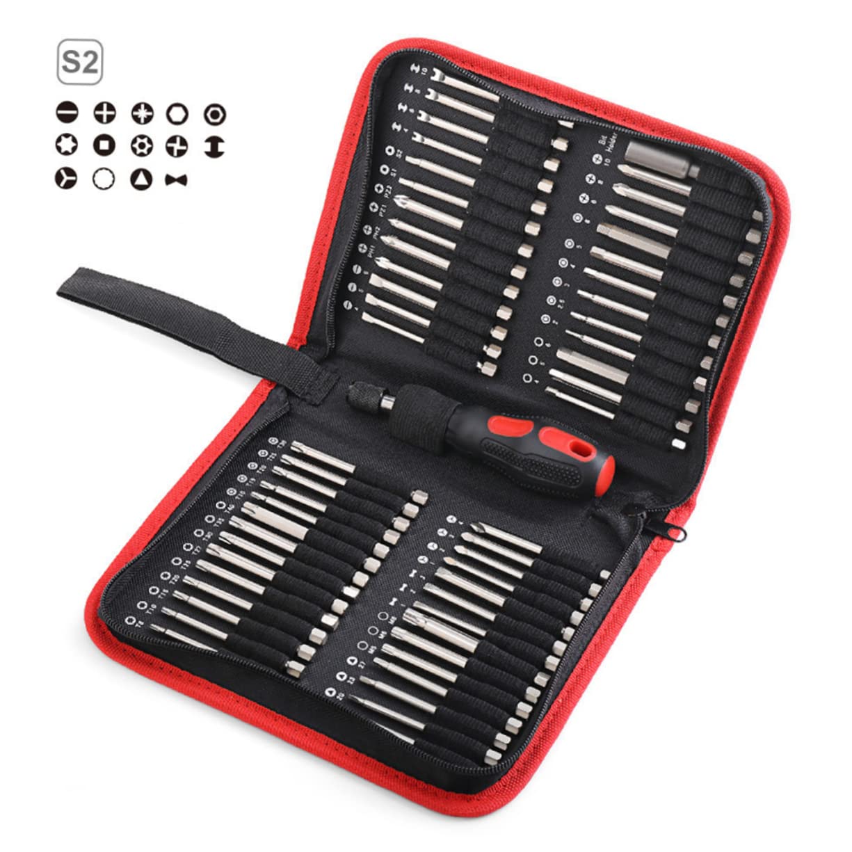 Juego de Brocas Eléctricas S2 de 55 Piezas para Destornillador