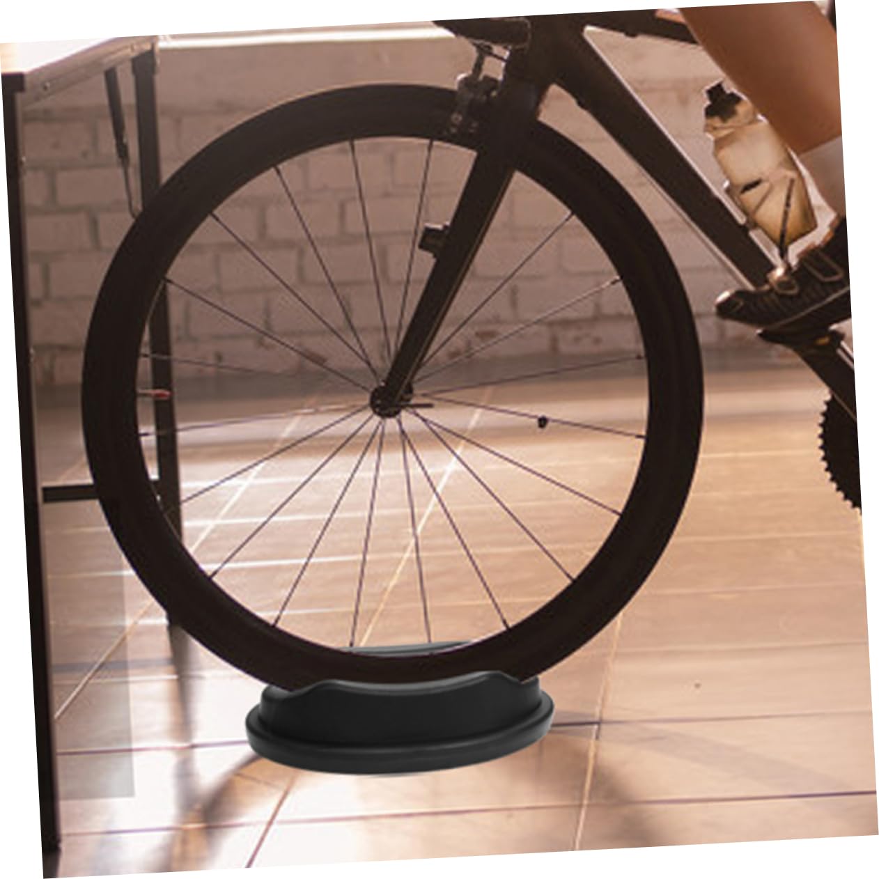 Happyyami 4 Piezas Accesorios para Bicicletas de montaña Bloque de Rueda Delantera de Bicicleta de plástico Soporte Profesional para fijación de Soporte de Rueda de Bicicleta Interior