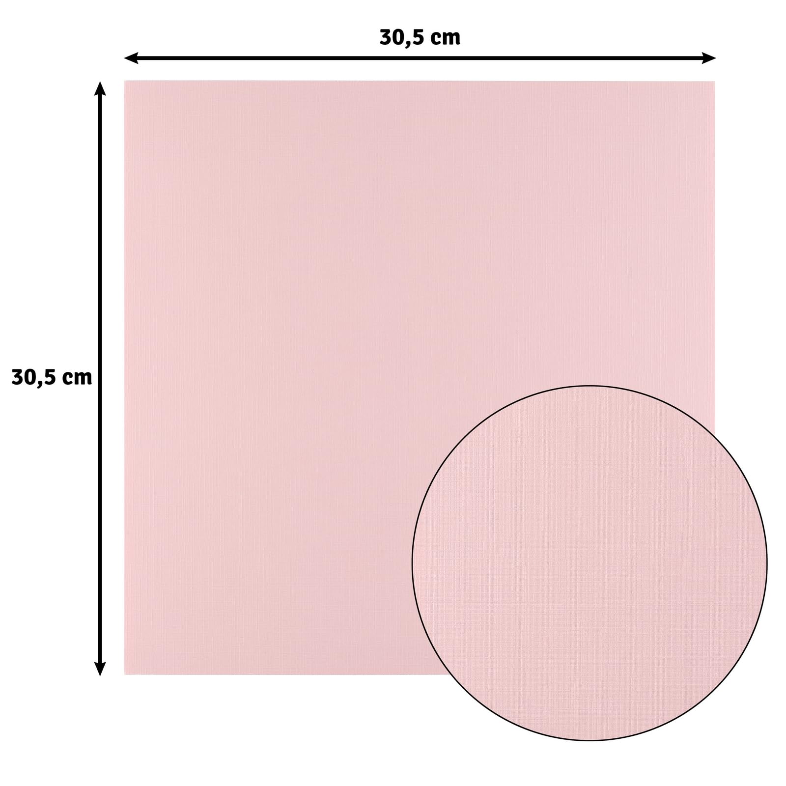 Florence Różowy papier lniany 250 g - papier do scrapbookingu 30,5 x 30,5 cm - kolorowy karton - eleganckie zaproszenia, pudełka na prezenty i projekty artystyczne
