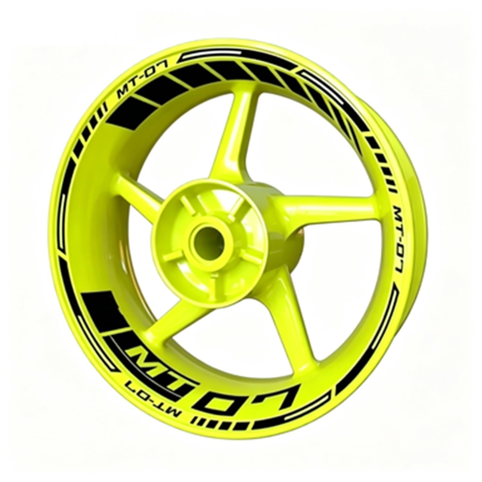 Reflective Motorcycle Wheel Sticker Hub Decal Rim Stripe Tape for Yamaha MT-07 MT07 Motorbike(Color7)