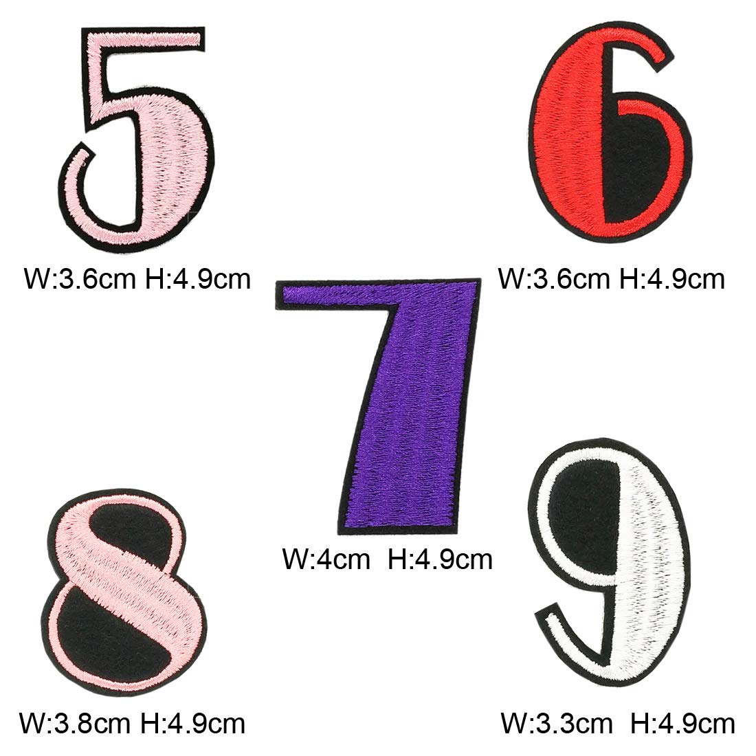 10 Pezzi Patch Termoadesive Numeri 0-9 Colori Misti Per Abbigliamento – Applique Stira E Cuci - 4