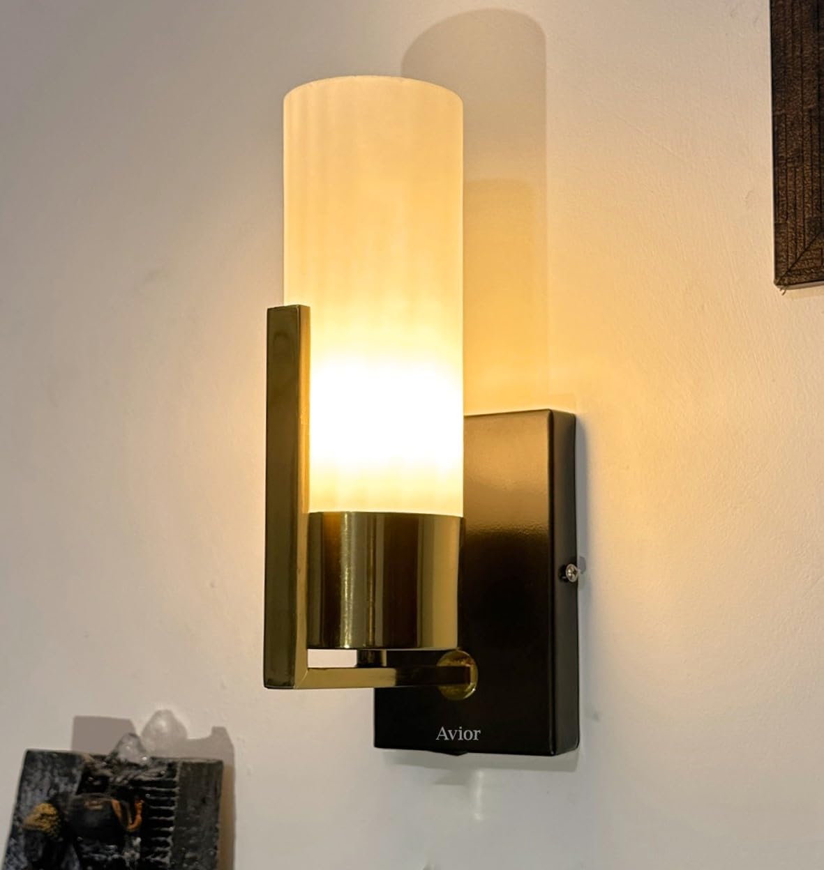 Avior Wall Light for Living Room, Modern Wall Lamps for Bedroom, Home Decorative Light, Offices, Gallery (Frosted Glass)