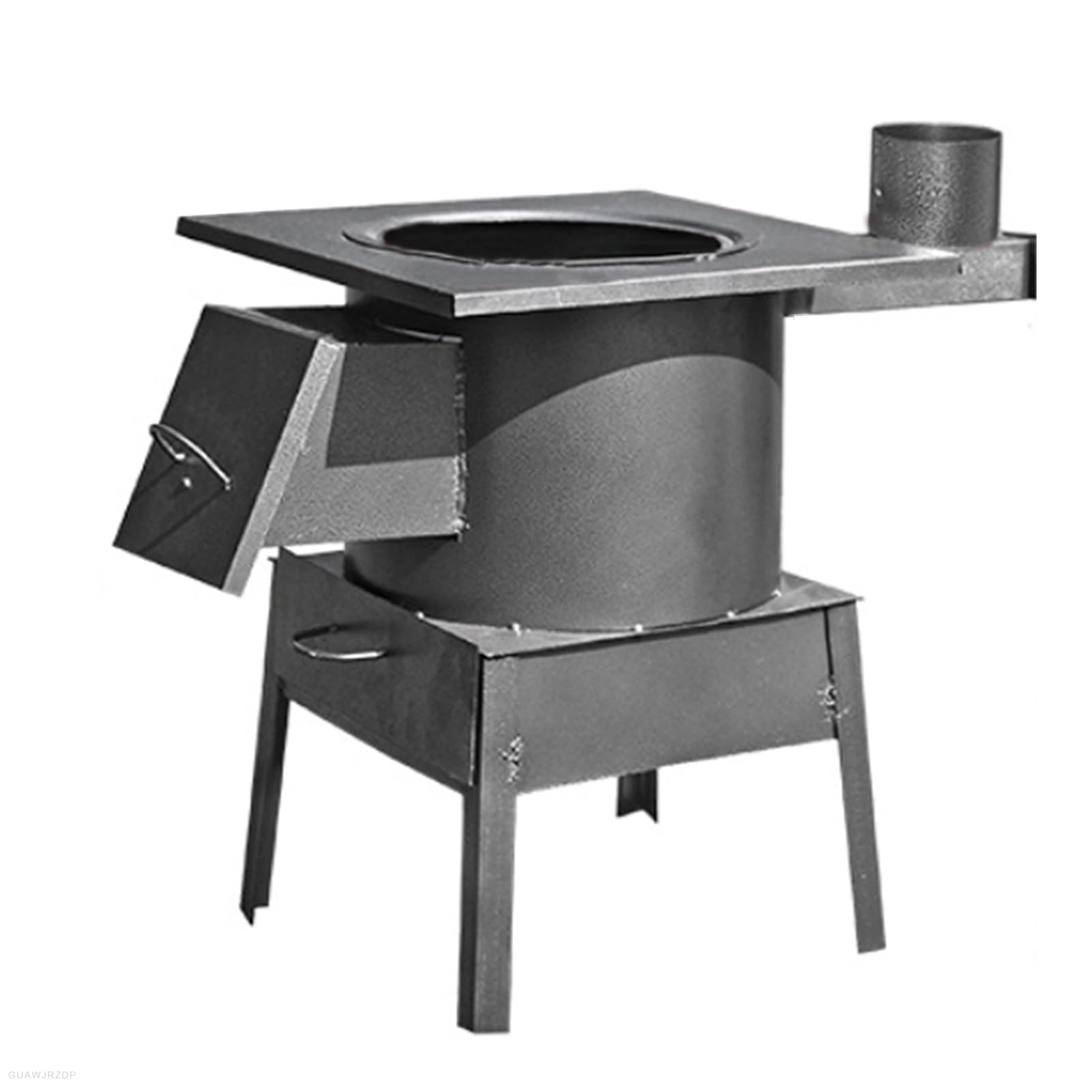 Estufa de Lena para casa, Cocina de Leña, Quema de Leña Potente y Eficiente, 2 a 3 Personas, Hogar, Picnic al Aire Libre, Camping, Viajes, calefacción, Emergencia (Color : B)