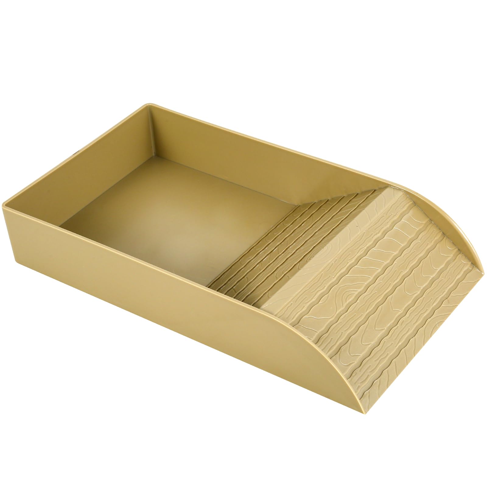 HSHGZSR Tortoise Water Dish, Anti Slip Reptile Pool Bowl with Ramp, Tortoise Bath Dish, Reptile Feeding Box Dish, Tortoise Water Bowl for Basking Feeding Bathing (Wood Grain Color)