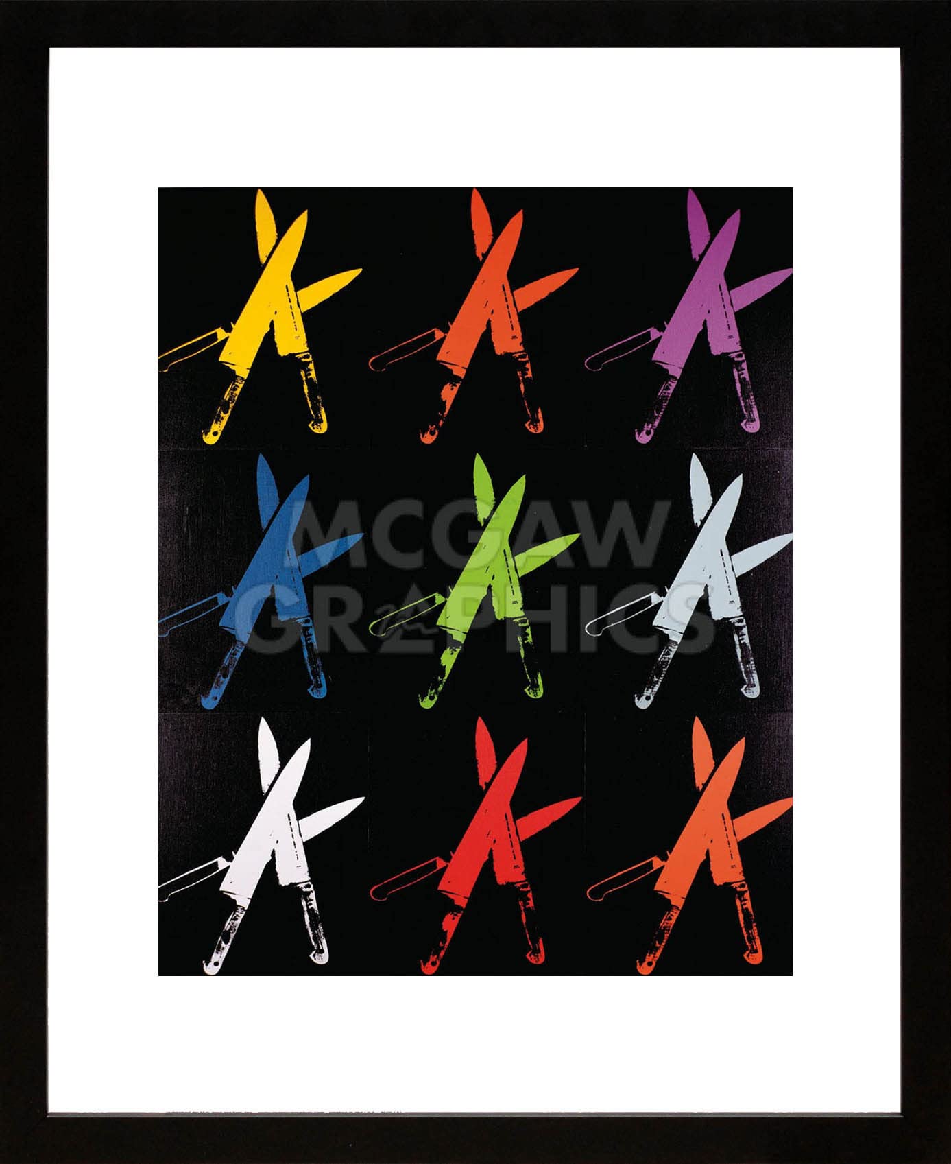 Amazon.co.jp: アンディ ウォーホル「ナイフ,c.1981-82(マルチ) Knives 