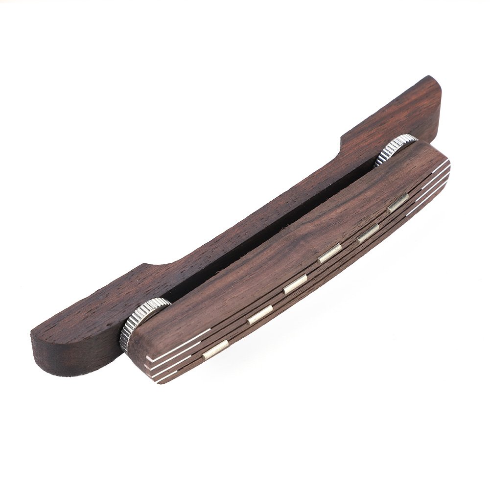 Ponte in legno per chitarra, ponte regolabile in palissandro, accessorio di riparazione per chitarra jazz a 6 corde