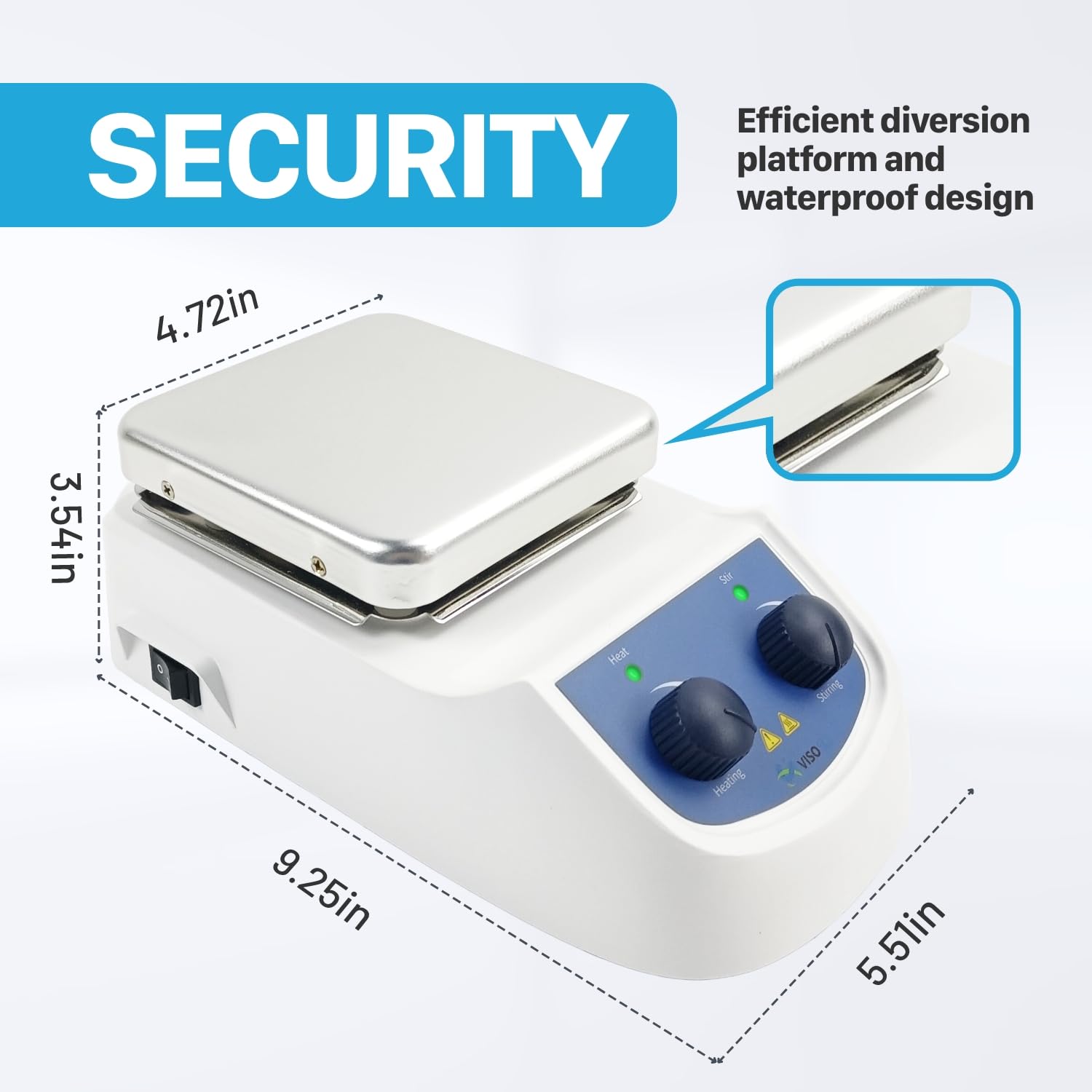 Hot Plate Magnetic Stirrer - 380°C Max -5 Hot Plate Magnetic Stirrer - 380°C Max -5