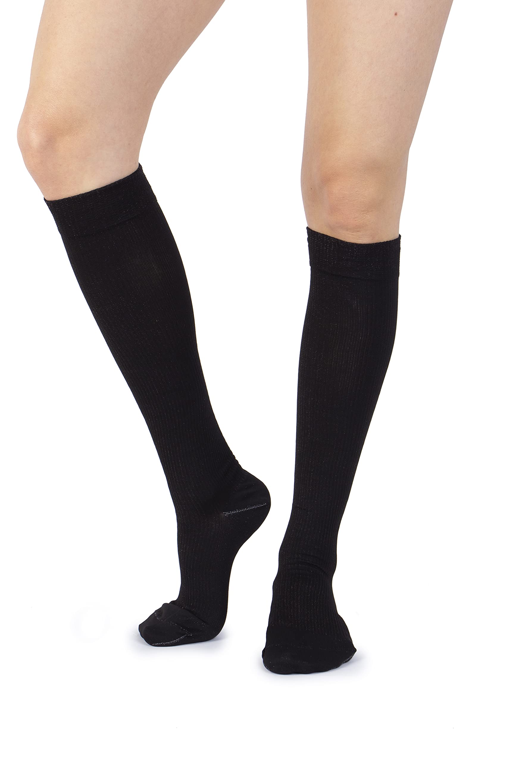 Knee-Gafitex Spikenergy Sock-es muy suave, orujo bordo, no se reduce y adaptación sin establecer la acción metalloterapeutica evita la aparición de sudación, setas y arrossamenti. L negro