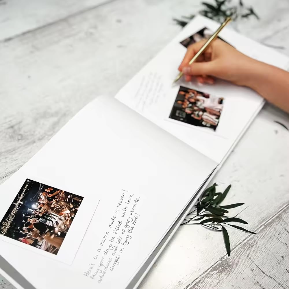 Libro degli ospiti personalizzato per matrimonio con nome e data personalizzati, elegante e semplice, ricordo per addio al nubilato, ricevimento di nozze, libro firmato per gli ospiti