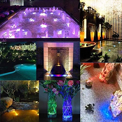 Pool Lights,Submersible LED Lights, Pond Lights, Shower Lights, Outdoor Pool Lighting for Inground Pool,Underwater Lights with Battery Operated for The Tub,Pond,Fountain (13LED-APP-2PCS)