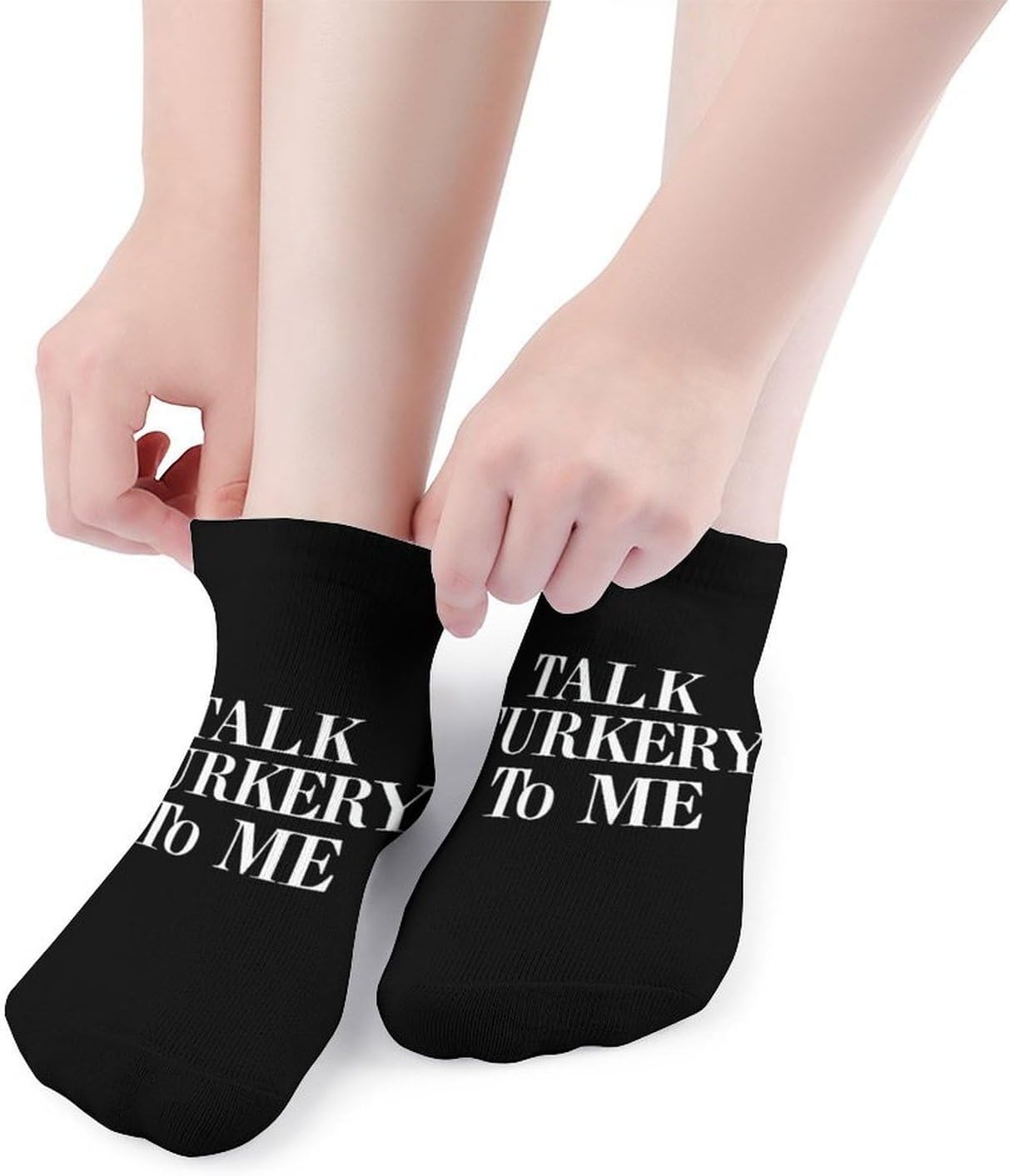 Talk Turkey to Me Socks for Men Women 5 Pairs Ankle Socks