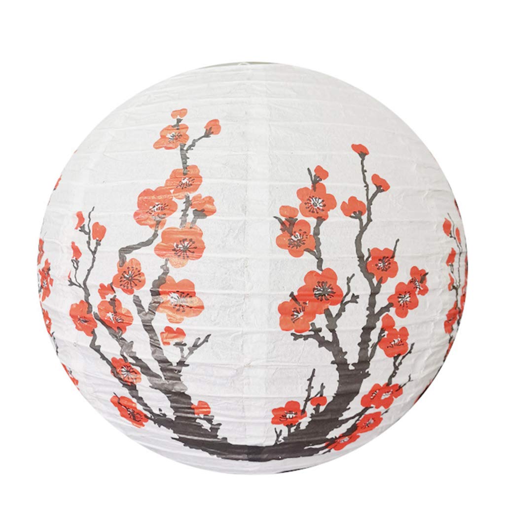 jojnsha Hanging White Paper Lamps Lamp Shade Paper Oriental Light Decoration Plum Blossom Fine Workmanship