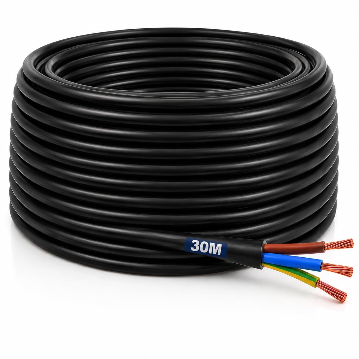 Aquacadabra Black Pond Electrical Cable 3-Core Garden Electric Cable 30m