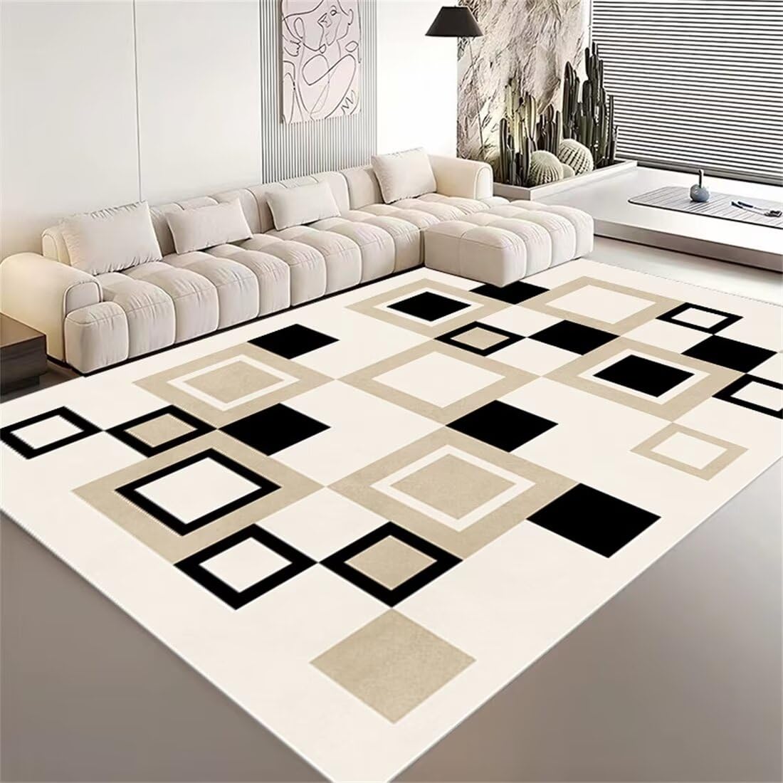 Tapis deco chambre bébé moderne géométrique et tapis anti-poussière