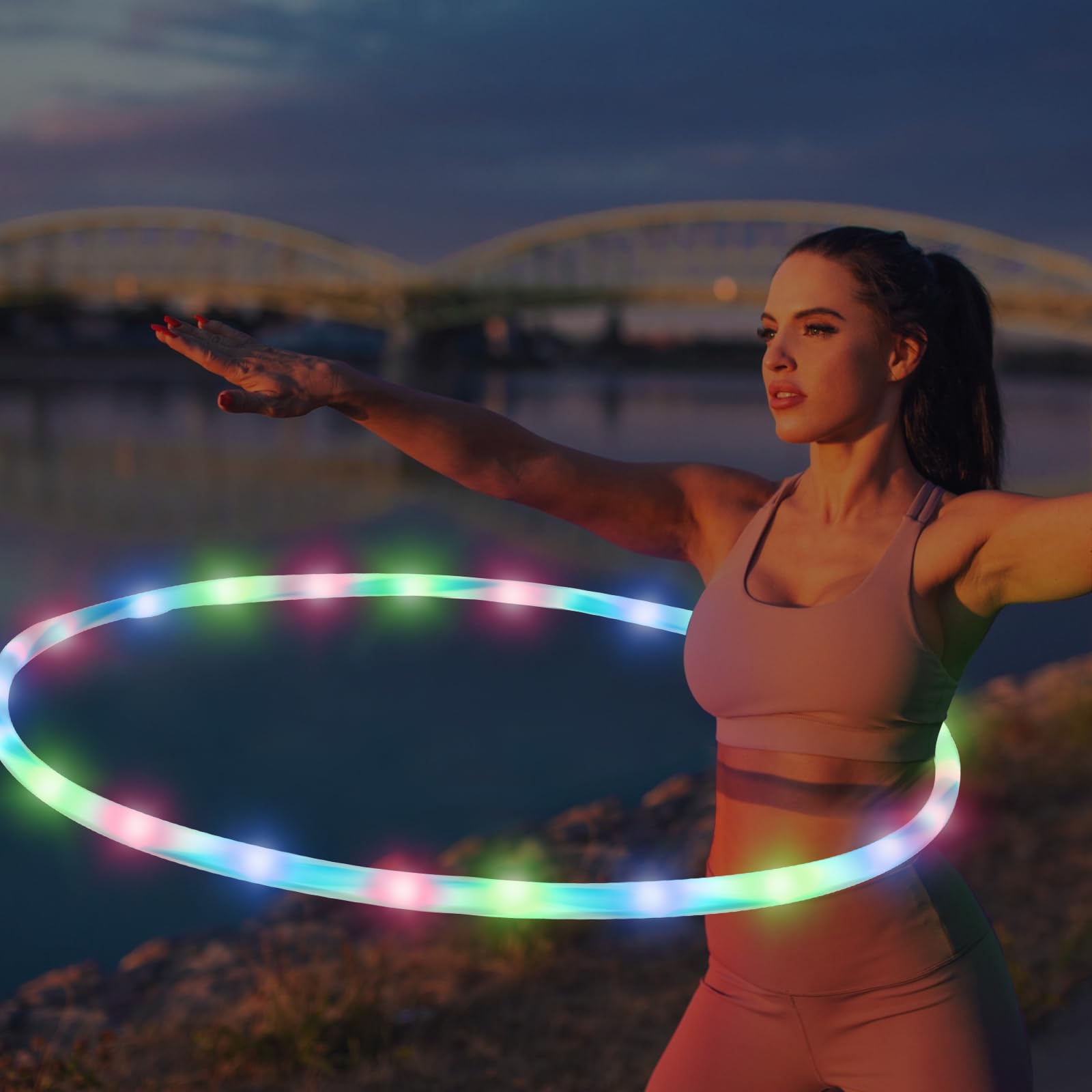 Snapklik.com : Jerify 4 Pcs 4 Pack LED Hoop Light Up LED Glowing Lights ...