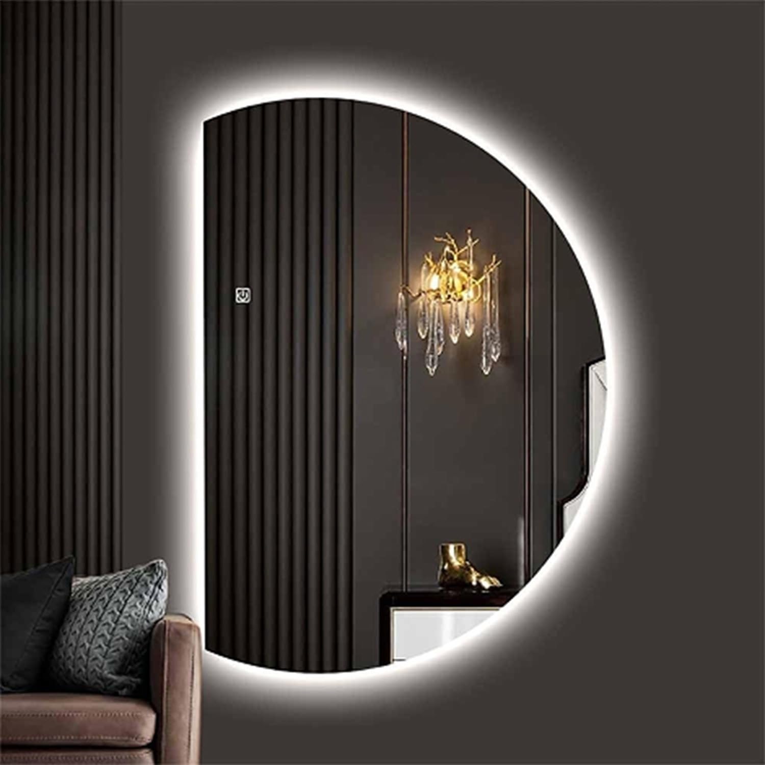 FGXHHS Smart Anti-Fog Lighted with Touch Switch and Dimmable Backlit Lighting