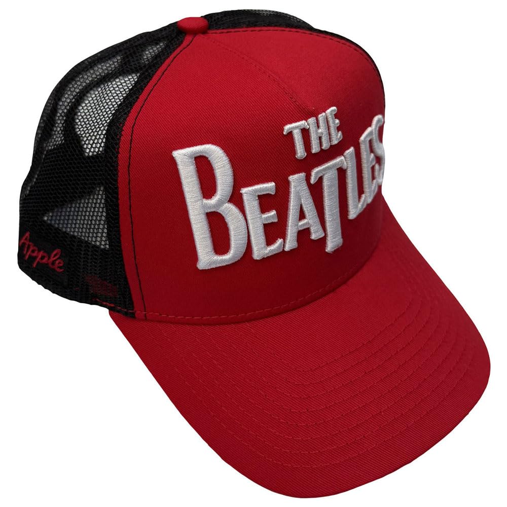 The Beatles Drop T Logo And Apple Trucker Cap Size One Size — B0H2MXWXK8 - Les Beatles, Paul McCartney, John Lennon, RIngo Starr, George Harrison The Beatles Drop T Logo And Apple Trucker Cap Size One Size — B0H2MXWXK8