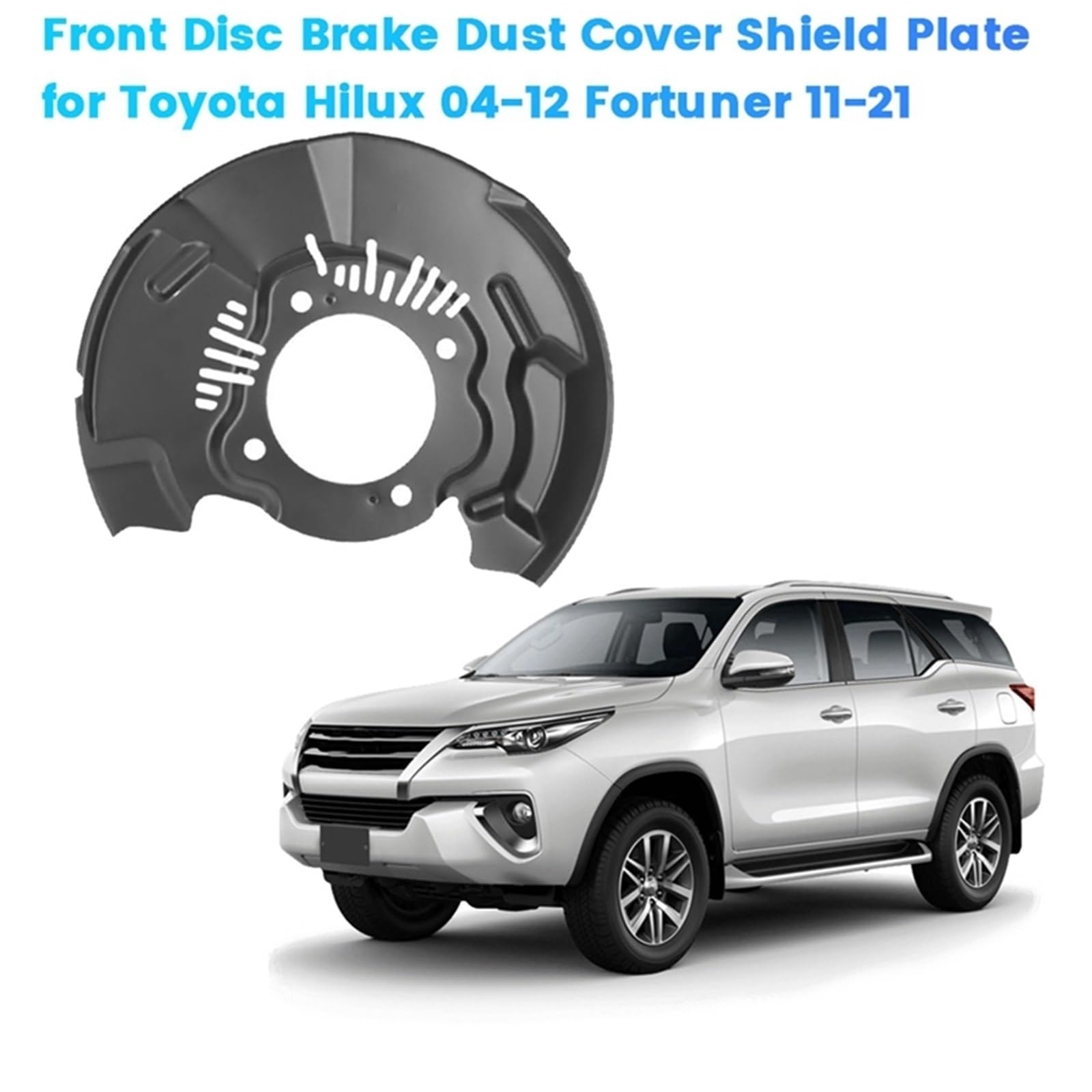 Bremsscheibenschutz Auto Vorne Disc Bremse Staub Abdeckung Schild Platte Fit Für Toyota Hilux 2004-2012 Fortuner 2011-2021(Black Left Front)