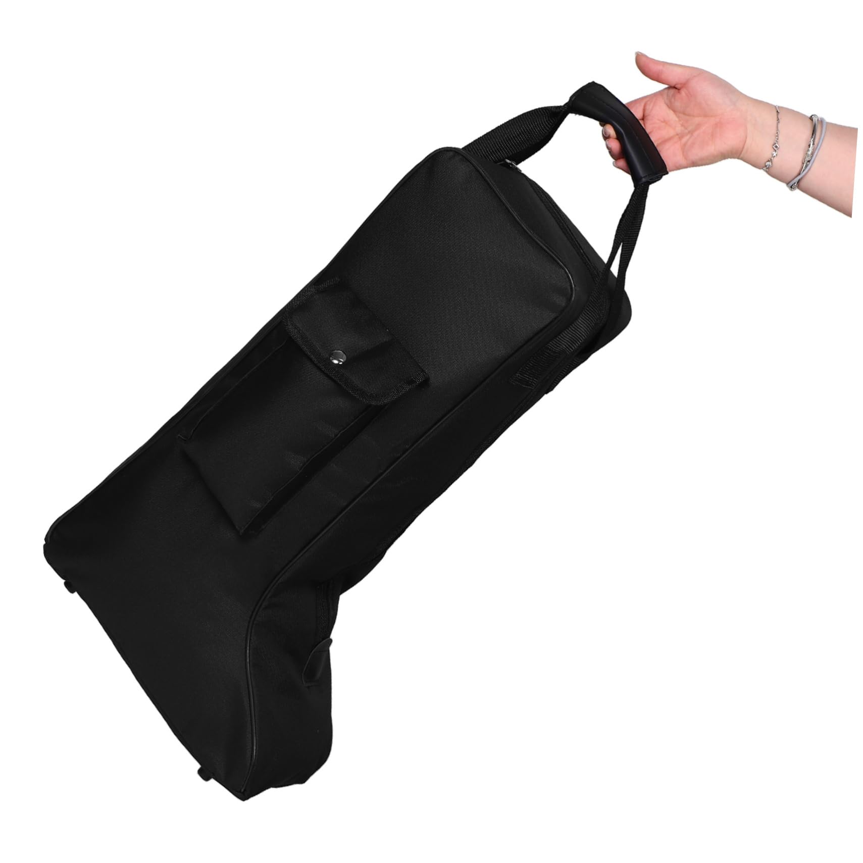 Ciieeo Borsa Tasca Frontale Oxford per Stivali da Equitazione Nero Versatile Comoda per Trasporto e Conservazione Durante Sci e Escursionismo