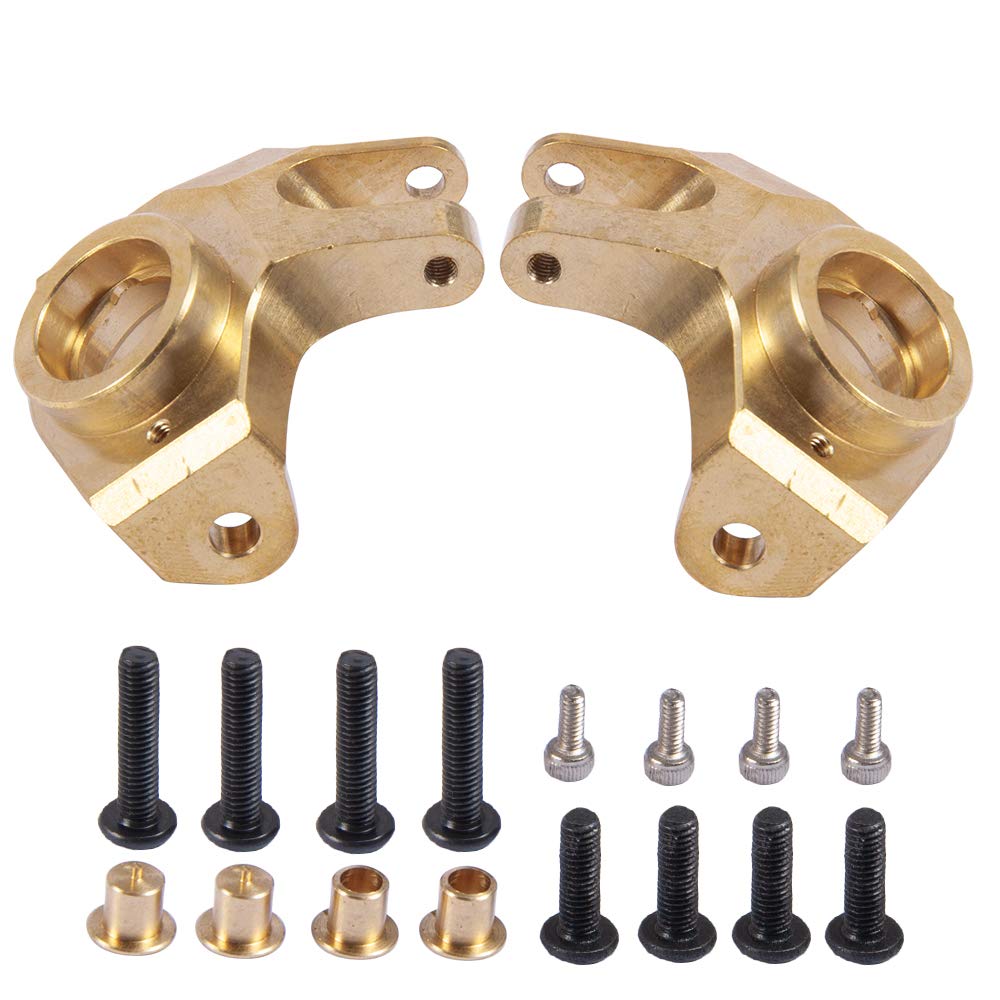 AXspeed 2 Pezzi Fusele Anteriori In Ottone Per Assale Sterzo - Compatibile Con Axial SCX10 II 90046 - Colore Oro - RC Crawler 1/10 - 3