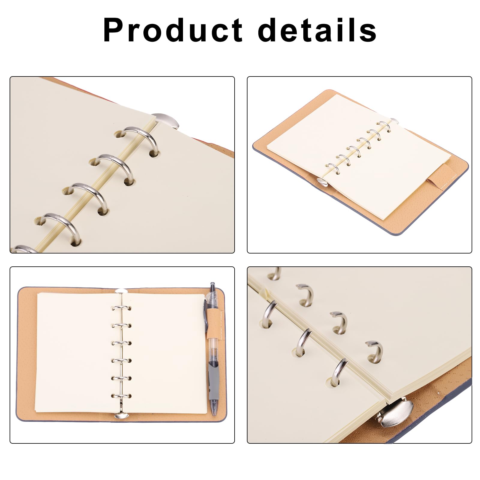 Amazon | PATIKIL 6リングバインダーカバー 2パックA7レザーノート  