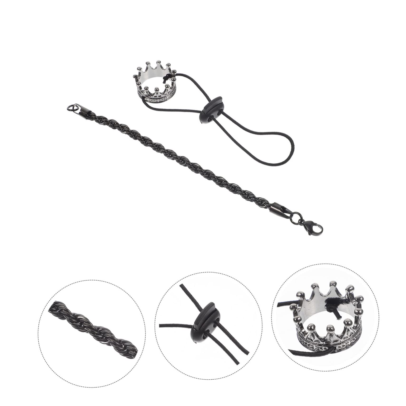 INOOMP 5sets Costumi Per Lizard Cosplay Corone e Collana Per Halloween Decorazioni Per Piccole Creature Accessori Per Rettili e Festive