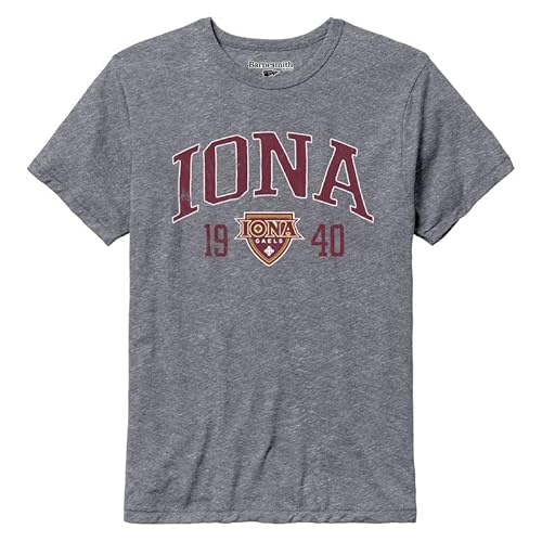 Barnesmith Iona University Iona Gaels Triblend Short-Sleeve T-Shirt, Collegiate, Medium