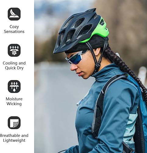 Miniatura 5 de Gorro con forro para casco de calavera, malla de enfriamiento para hombres y mujeres, se adapta debajo de los cascos