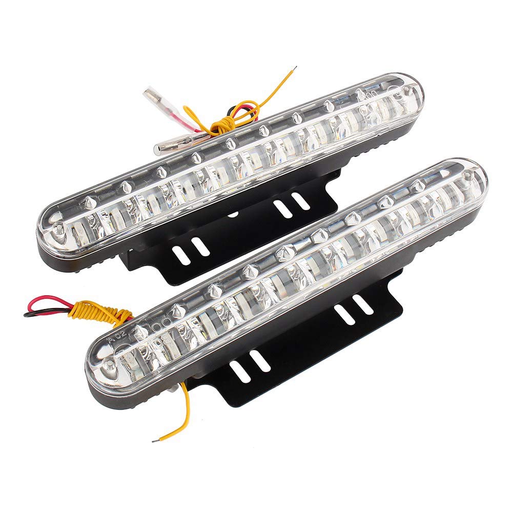 OUKENS Feux de jour 2X 30 LED voiture 12V DC feux de jour DRL conduite lampe de jour + clignotant