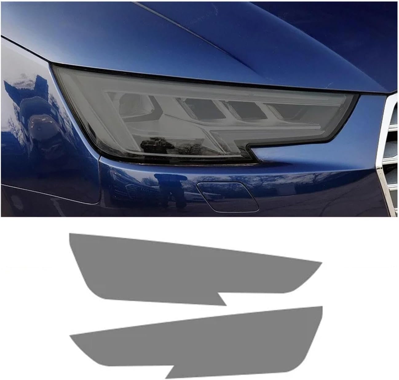 SamLng Car Front Light Film for A4 2016-2020 Light Controlled Car Front Headlamp Protection Film TPU Color Changing Car Headlight Film TPU Lamp Film Car Headlight Film