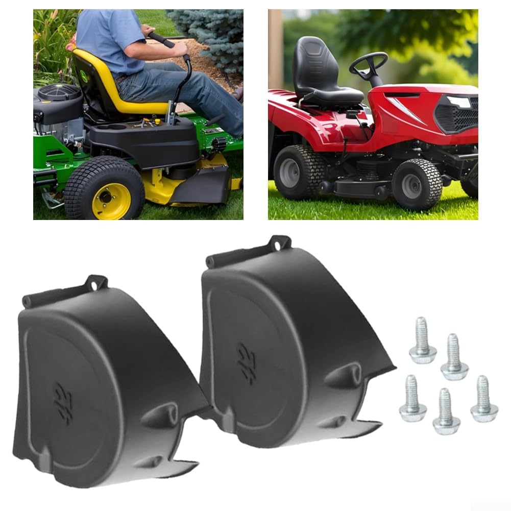 Kit di 7 cinghie di protezione per tosaerba John-Deere D130 D105 D125 D110 E130 E100 LA125, protezioni laterali sinistra e destra con viti, protegge le cinture da rocce e detriti, riduce i detriti