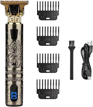Razors High Power Vintage T9 USB Hair Cutting Machine Hair Clipper Professional Cutter Trimmer for Men Barber Cordless Beard TrimmerMetal LCD5