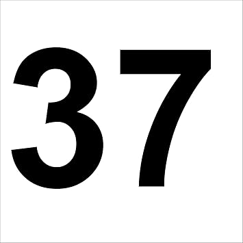 3 Times No 37 High Quality Number Decal Sticker Black Weatherproof 10 Cm High Made Of 3 Times No 37 High Quality Number Decal Sticker Black Weatherproof 10 Cm High Made Of