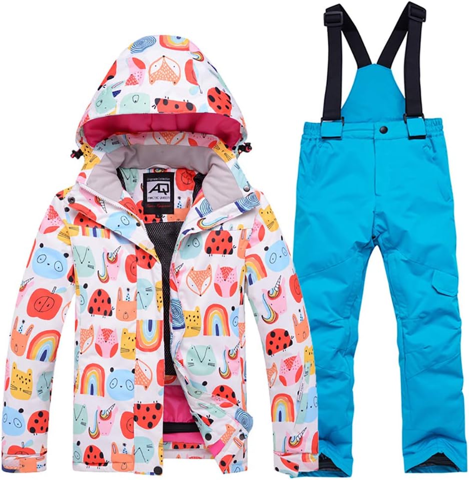 Girls/Boys Ski Snow Jackets Waterproof Windproof Ski Suits Flecce Hooded Winter Jackets Insulated
