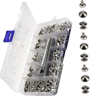 TEHAUX 1 Conjunto Conjunto De Rebites Kit De Braclet Rebites Punk Kit De Rebites De Couro Rebites De Couro Kit De Ferramentas De Couro Snap Back Hat Rebite Para Roupas Sapatos Rebite