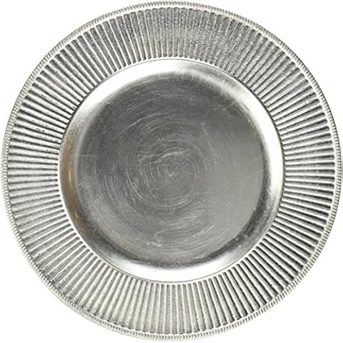 ChargeIt by Jay 13” Silver Charger Plate Cover