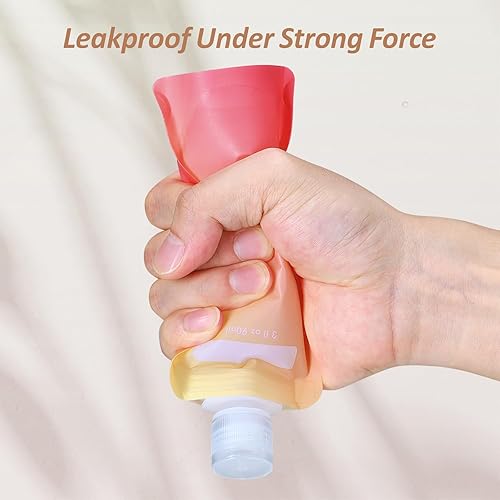 Miniatura 4 de PACKISM Recipientes de viaje para artículos de tocador, paquete de 15 bolsas de viaje aprobadas por la TSA a prueba de fugas, 3 onzas, diseño de