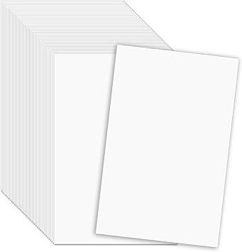 50 Sheets 11 x 17 Cardstock, 80lb/200gsm Thick Paper Cardstock, Heavy Cardstocks Paper, White Blank Cover Stock, for Art, Crafts, Exhibits, Flyers, Menus, Posters, Scrapbooks