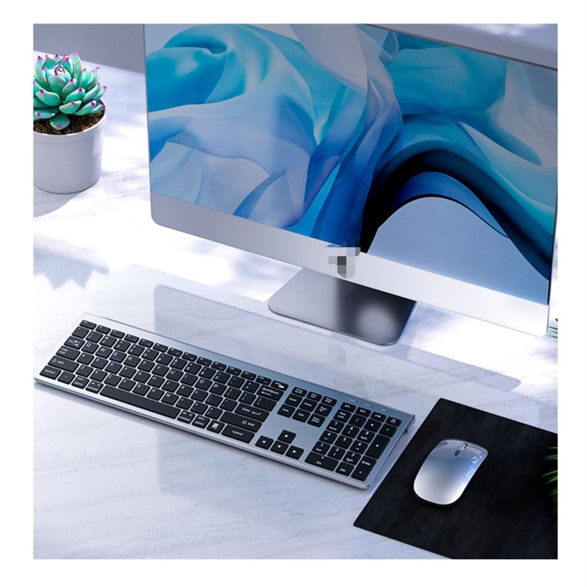 Klawiatura i Mysz do Gier, Klawiatura I Mysz Do Wielu Urządzeń, Kompatybilna Z Bezprzewodową Myszą I Klawiaturą Bluetooth Wodoszczelna Klawiatura i Mysz(White)