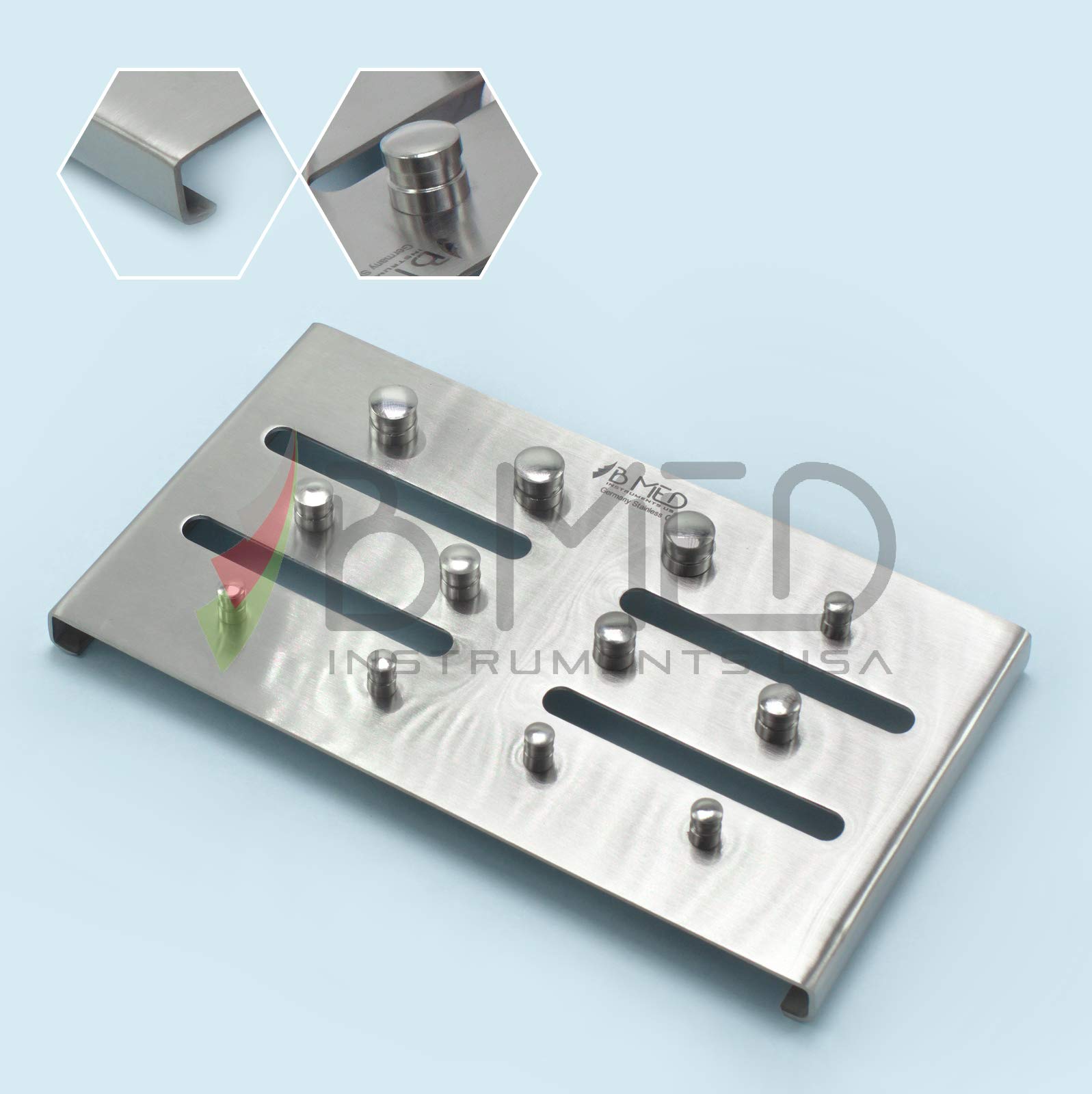 Slake Endodontic Rubber Dam Clamps Set - 12 Pcs Stainless Steel Dental Tools With Tray 8 thumbnail image