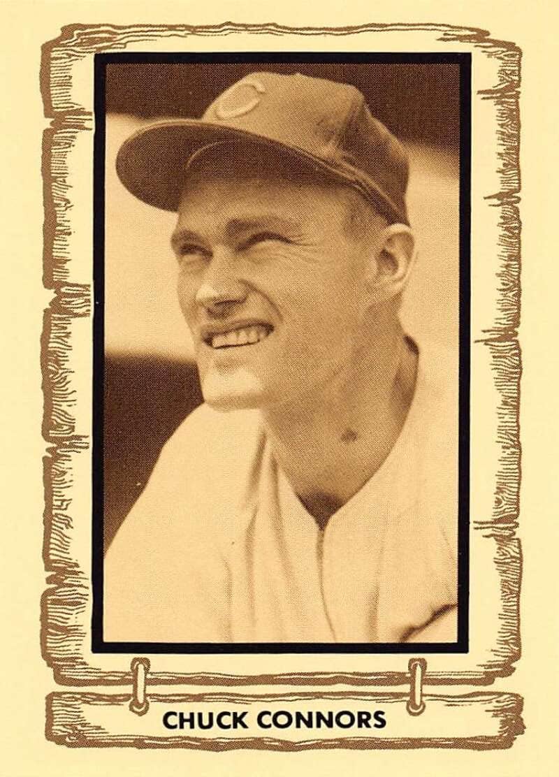 1980-83 Pacific Cramer Baseball Legends Series 1#28B Connors on Back Chuck Connors Chicago Cubs Baseball Trading Card in Raw (NM or Better) Condition