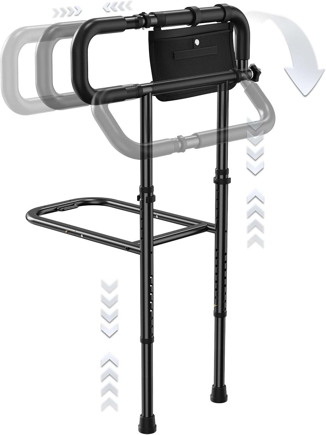 (Similar item) Foldable Bed Safety Rail for Elderly, Adjustable Height Bed Assist Handle with Extendable Armrest, Bedrails with Storage Pouch, Bed Rails for Queen King Single Beds (with Legs)