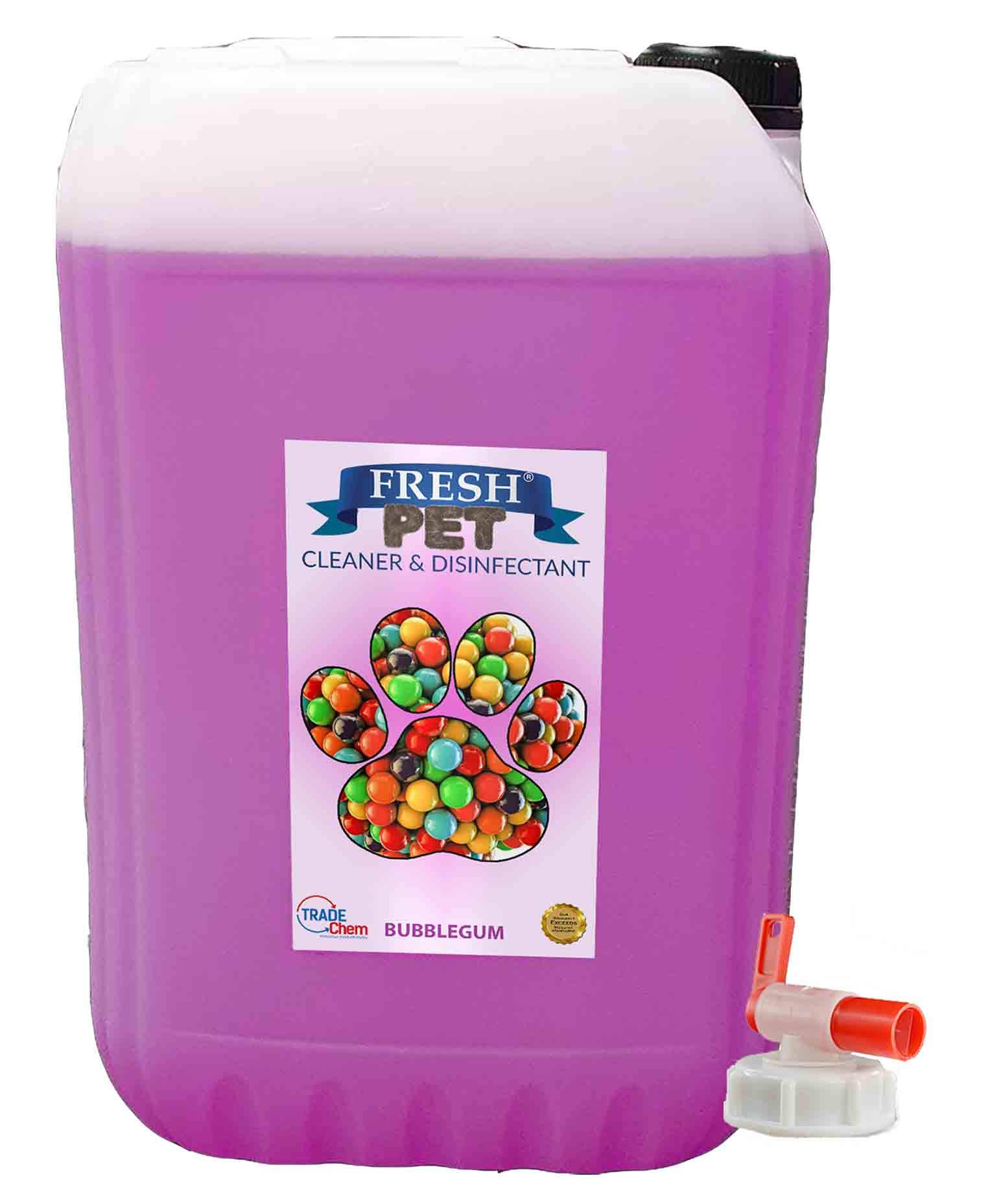 Trade Chemicals 25L FRESH PET (BUBBLEGUM) with FREE TAP Kennel Dog/Cat Disinfectant, Cleaner, Deodoriser