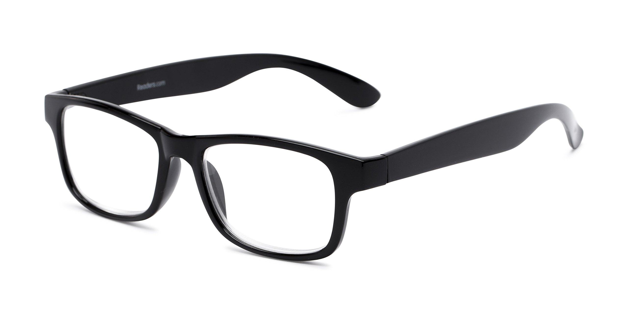 Retro Square Reading Glasses in Black by Readers.com | The Buchanon | +1.25